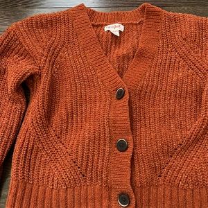 Cat and Jack chenille orange sweater